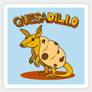 Cheese Pun Armadillo Quesadilla Mashup Sticker